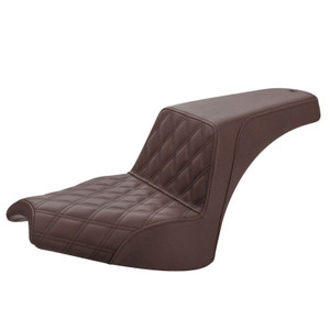 Saddlemen Step-Up Brown Front Lattice Stitch Seat - Indian Chief/Super Chief/Sport Chief (2022-2026)