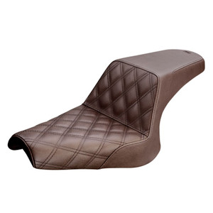 Saddlemen Step-Up Brown Front Lattice Stitch Seat - Yamaha Bolt/R-Spec/C-Spec (2013-2025)