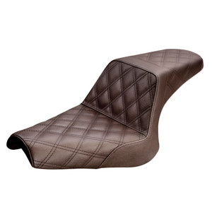 Saddlemen Step-Up Brown Front & Rear Lattice Stitch Seat - Yamaha Bolt/R-Spec/C-Spec (2013-2025)