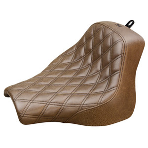 Saddlemen Renegade Brown Lattice Stitch Solo Seat - Harley-Davidson FXFB/FXFBS Fat Bob (2018-2024)