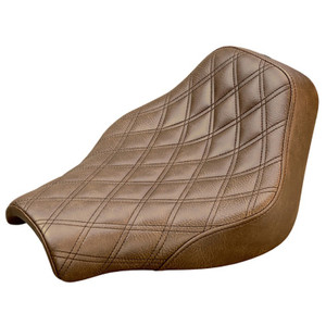 Saddlemen Renegade Brown Lattice Stitch Solo Seat - Harley-Davidson Street Bob FXBB/FXBBS/Standard FXST (2018-2026)