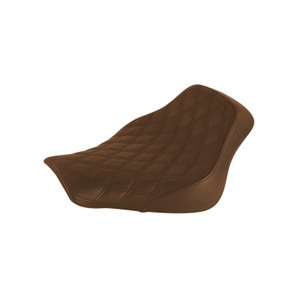 Saddlemen Renegade Brown Lattice Stitch Solo Seat - Harley-Davidson Softail FLDE/FLHC/FLHCS/FLSL (2018-2026)