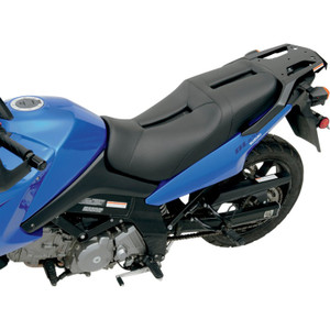 Saddlemen Track Carbon Fiber Look Gel Channel 2-Up Seat - Suzuki DL1000/DL650 V-Strom (2002-2013)