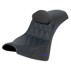 Saddlemen SDC Pro Series Performance Gripper Colored Stitch Seat with Lumbar Rest - Harley-Davidson Street Bob FXBB/FXBBS/Standard FXST (2018-2026)